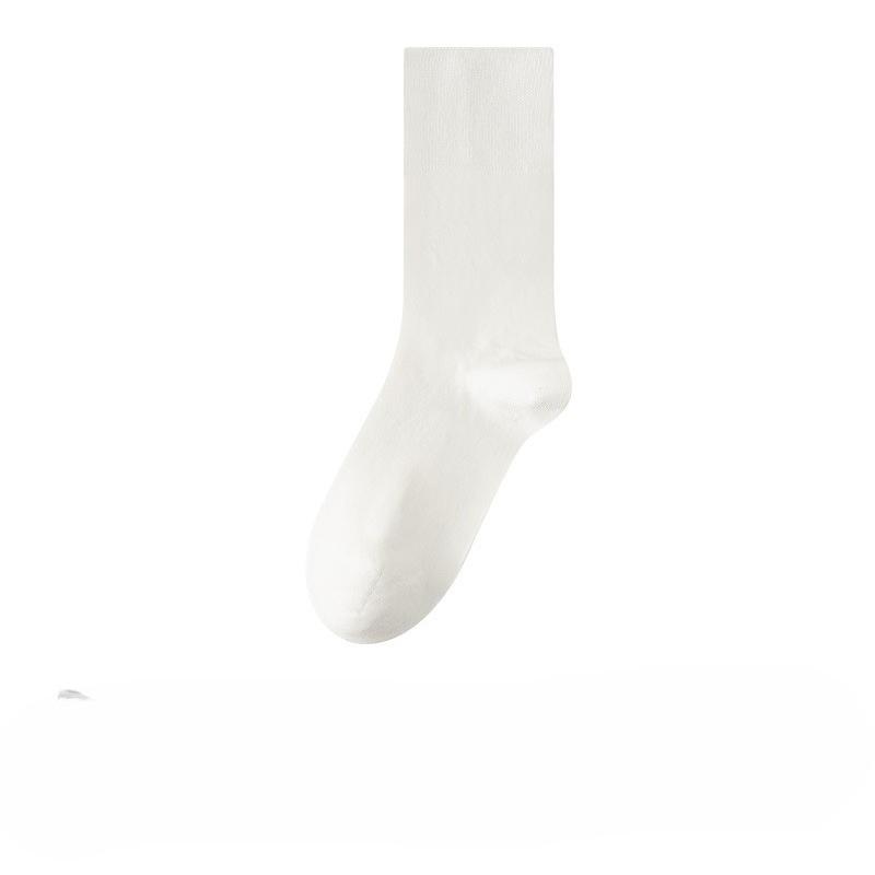 Thick Pure Cotton Socks for Women In Autumn and Winter, Loose Long Tube, Anti-odor and Sweat-absorbing, Solid Color Pile Socks for Autumn