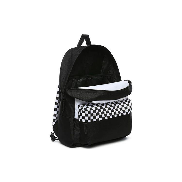 Vans Diy Checkerboard Polyester Backpack Unisex Backpack White VN0A4V3PWHT