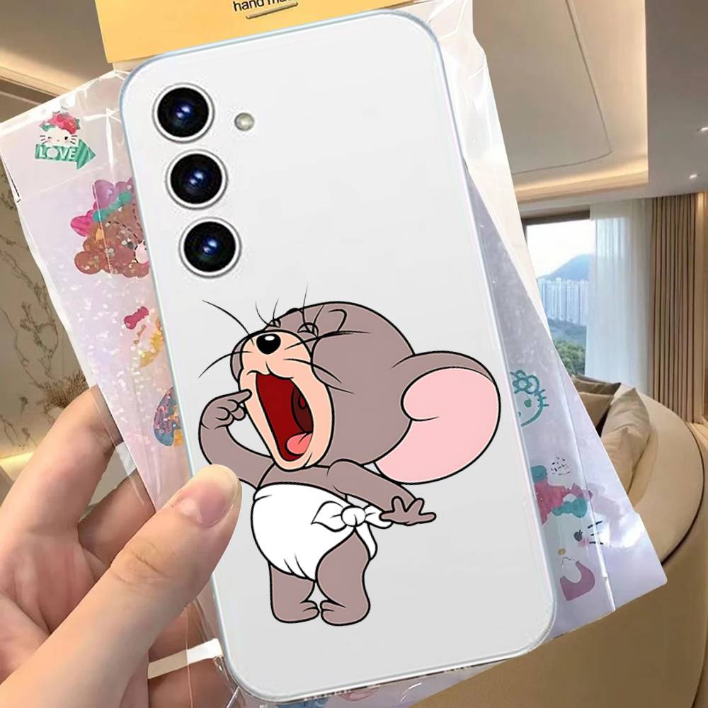 Coque de téléphone mignonne Jerry et Tom Pour Samsung Galaxy Coque transparente A52 A12 A51 S21 Edge S22ULTRA S23 S24 S20LITE Plus Ultra