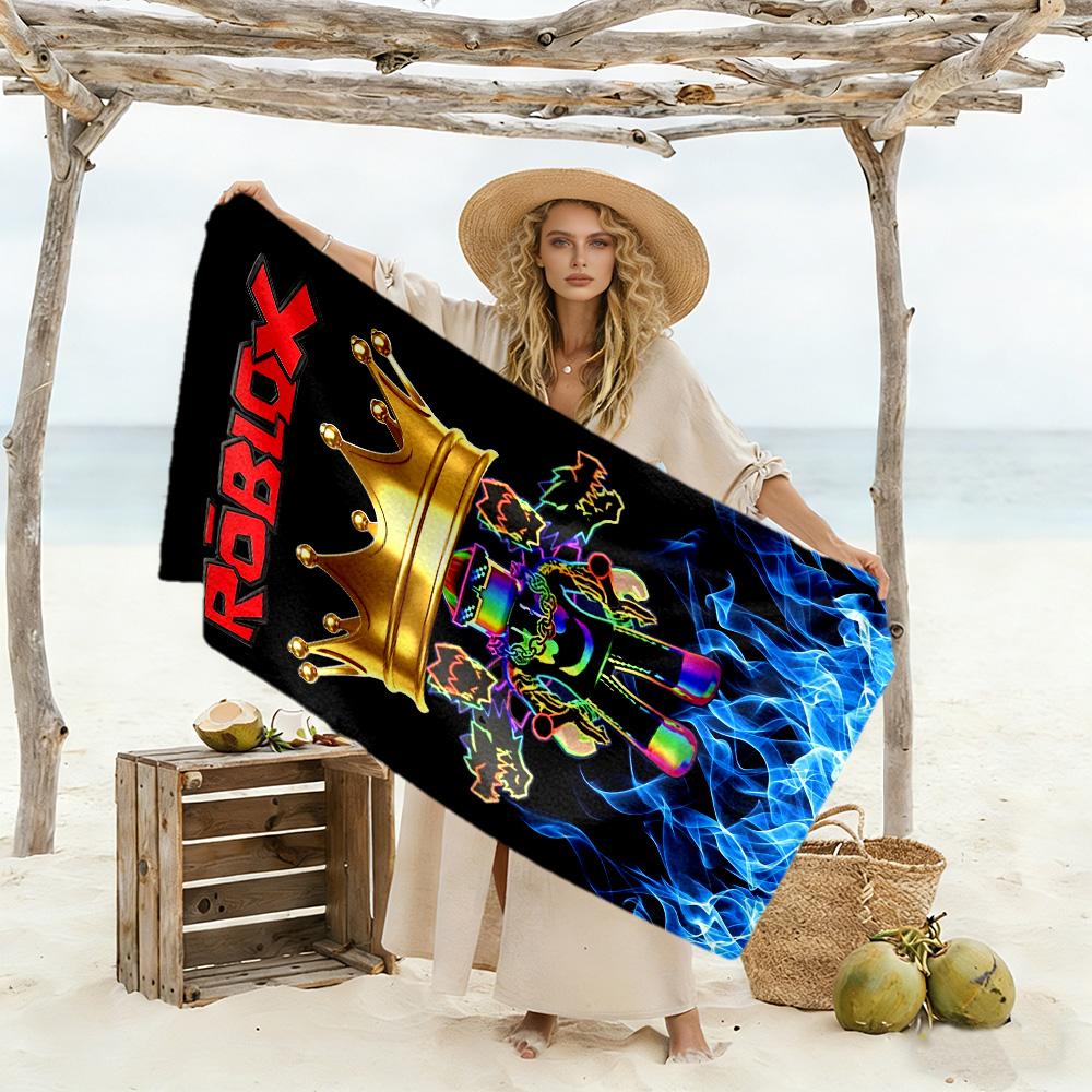 Roblox Beach Towel Super Soft Absorbent Comfortable Lightweight Suitable for Sports, Travel, Swimming, Yoga, Bathroom, Beach, And Pool