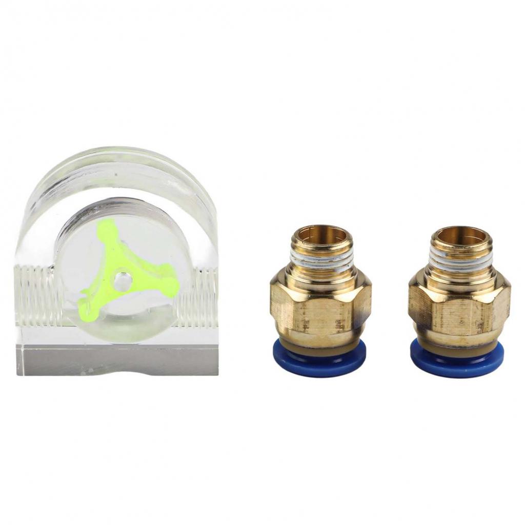 Water Cooled Flow Meter for Computer Heat Pipes 1pcs Acrylic Cooling Indicator