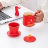 Forbidden City merchandise tea cup red culture cup creative Mid-Autumn Festival anniversary party member souvenirs retro tea set