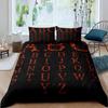 Kids Alphabet Duvet Cover Set Polyester Digital Pattern Bedding Twin Size Hand Painted Educational Quilt Cover