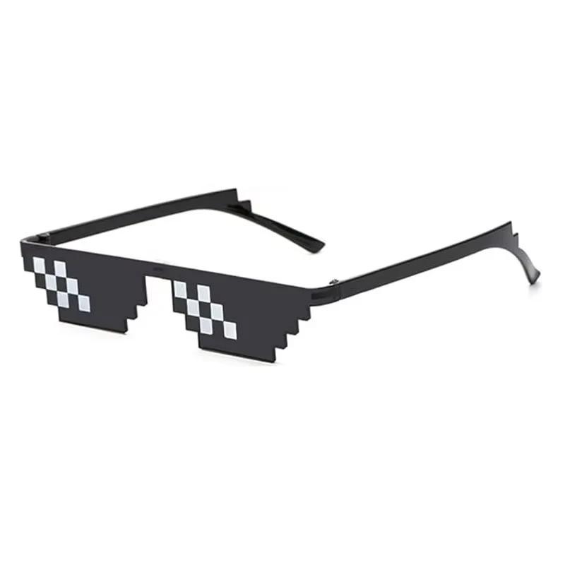 1-12Pcs Pixel Sunglasses Retro Pixel Glasses Adult Boys and Girls Photo Props Birthday Party Supplies
