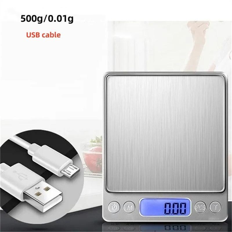 Kitchen Digital Scale Mini Pocket Scale Cooking Food Scale Precision Jewelry Scales with Back-Lit LCD Display PCS Tare Function