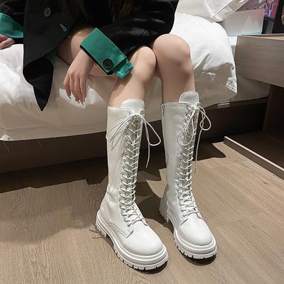 Fashion Women's Boots 2025 Autumn Winter New Chunky Platform Female Long Boots Korean Fashion Strap Knee High Boots Woman Botas De Mujer