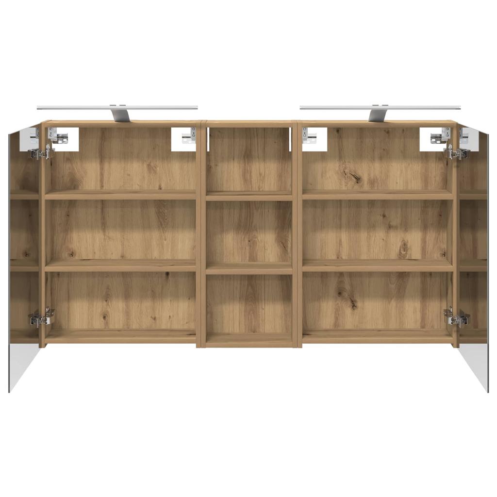 Bathroom Cabinet Set 3 pcs 130 x 14.5 x 70 cm Engineered Wood