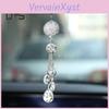 Sparkling Stainless Pendant Rhinestone Car Steel With Refractive Faux Crystal Ball For Compliments For A Glamorous Interior