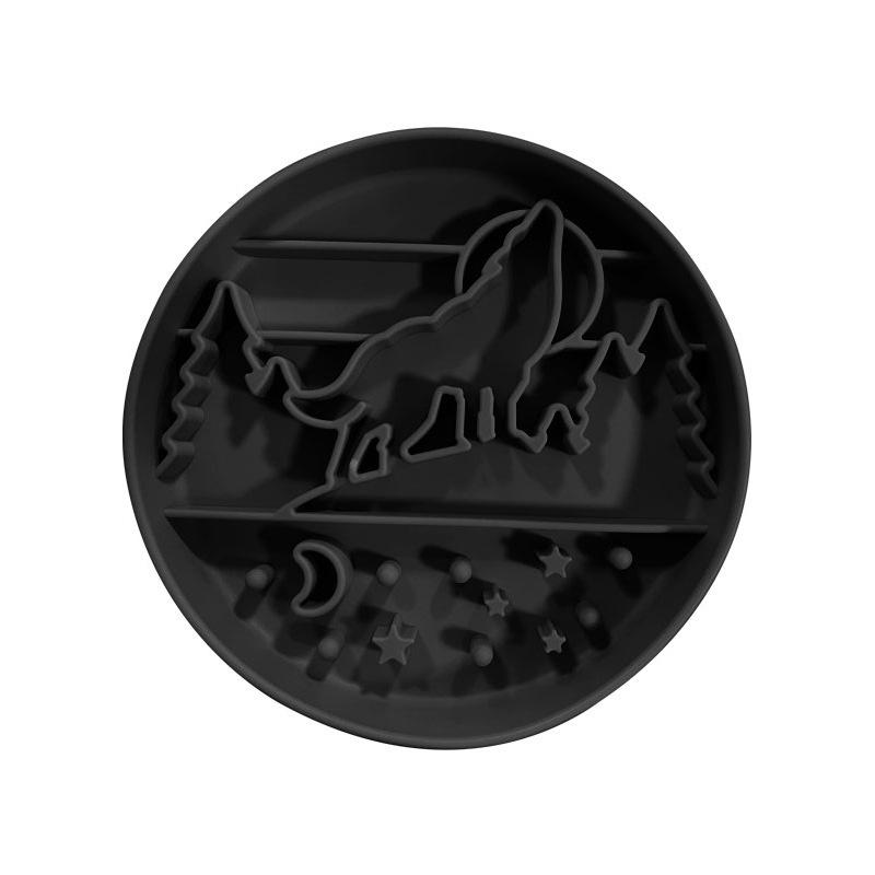 Silicone Lick Mat Slow Feeder Bowl Round Dog Licking Plate Non-Slip Slow Eating Pad For Dogs Puppies Home Mealtime Treat Gift