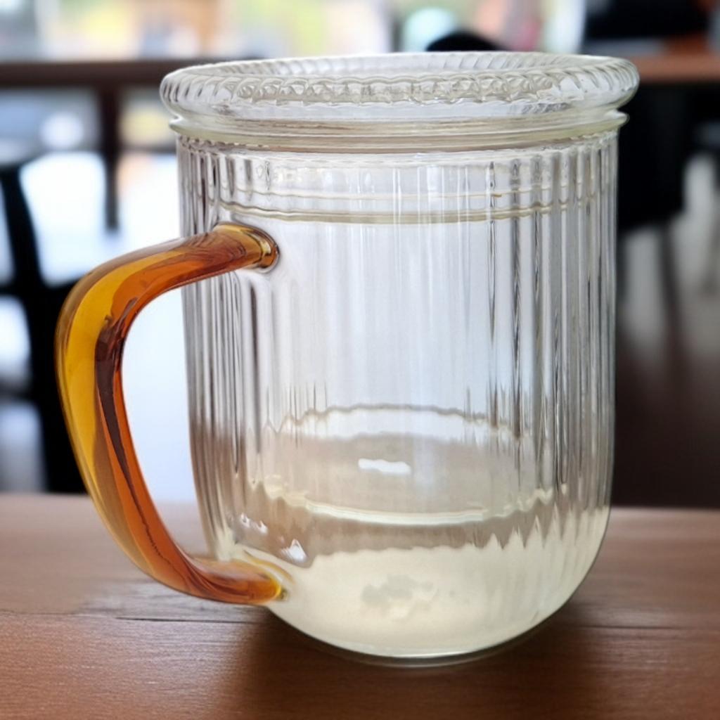 Glass Thermal Mug 0.4L Glass Infuser For Brewing Tea And Herbs