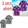 Fashion Casual Homewear Men's Shirts Vintage Floral Skull Printing Short Sleeved Shirts Summer Men's and Women's Fashion Holiday Shirt