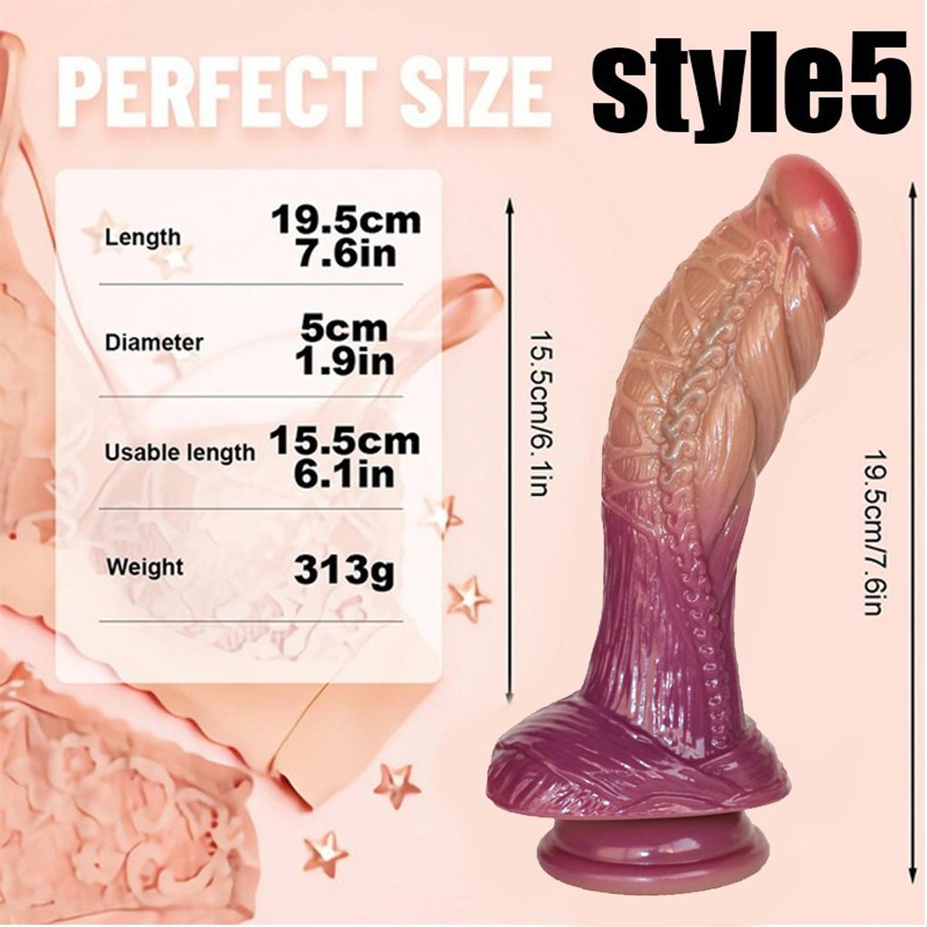 Weicher Silikon-Penis-Alien-Dildo mit Multi-Textur-Drachen-Dildo mit starkem Saugnapf, Analspielzeug, Alien-Dickdildo, Erwachsenenspielzeug für Frauen und Männer