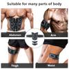 Smart EMS Muscle Stimulator with Remote Controller Electric Abdominal Trainer for Body Slimming and Relax