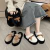 Premium Thick-soled Fluffy Slippers Women's Models In Autumn and Winter 2025 New Bag Head Outer Wear Home Winter Cotton Slippers