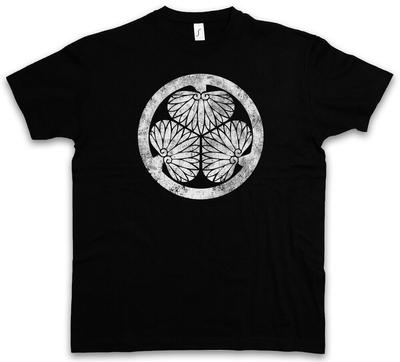 Tokugawa Klanı Mon Japonya Nobunaga Oda Edo Samuray Shogun Ninja Unisex Tişört