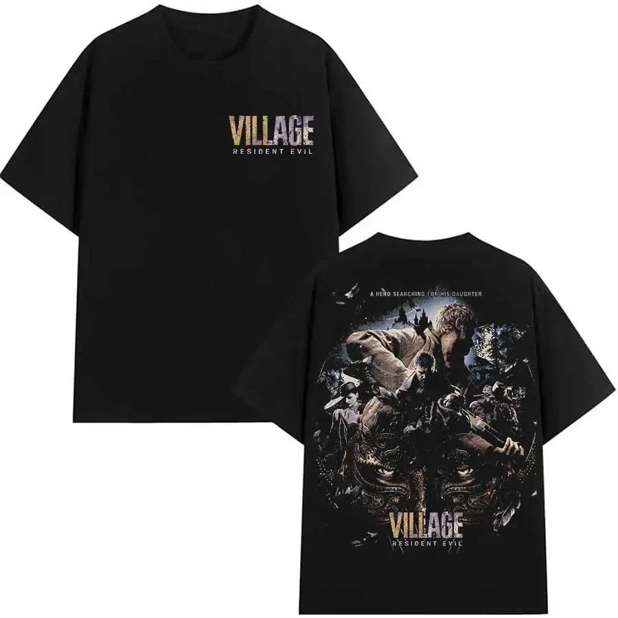 Resident Evil Leon Kennedy Cotton T-Shirt Biohazard Village Unisex Cotton Tops S