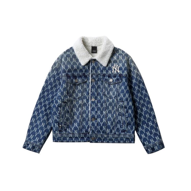 MLB New York Yankees Denim Jackets Unisex Blue Lapel Moderate Others 31JPN2041-50U