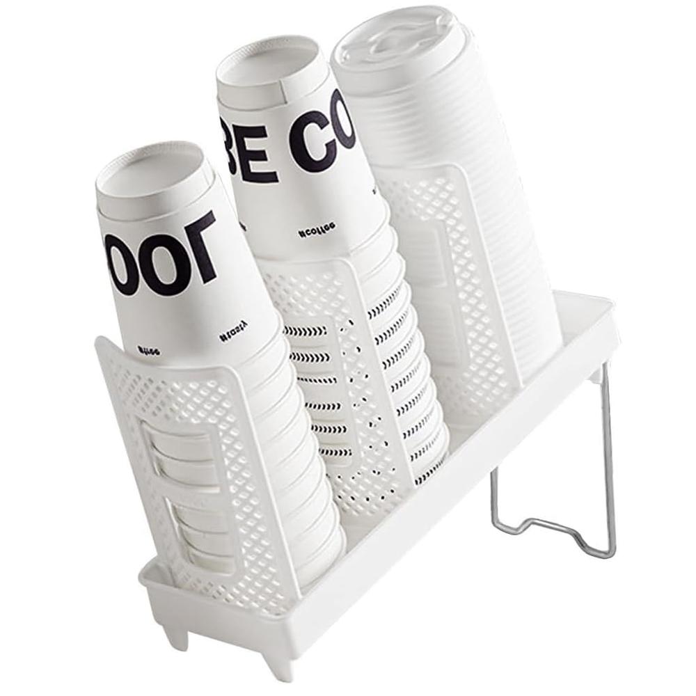 

3Tier Cup Organizer Paper Cup Storage Rack Detachable Multifunctional Paper Cup Holder Space-Saving Durable Coffee Bar Accessori