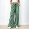 Women's Striped Loose  Casual Loose-Waist Wide-Leg Trousers