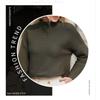 Autumn New Nine Point Sleeve Pullover Sweater Loose Women's Top Solid Color Long Sleeved Base Shirt Casual Versatile