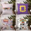 Classic F-Friends Tv Show Pillow Case Home Dorm Chair Back Short Plush Double-Sided Printing Office Nap Time Cushion Cover