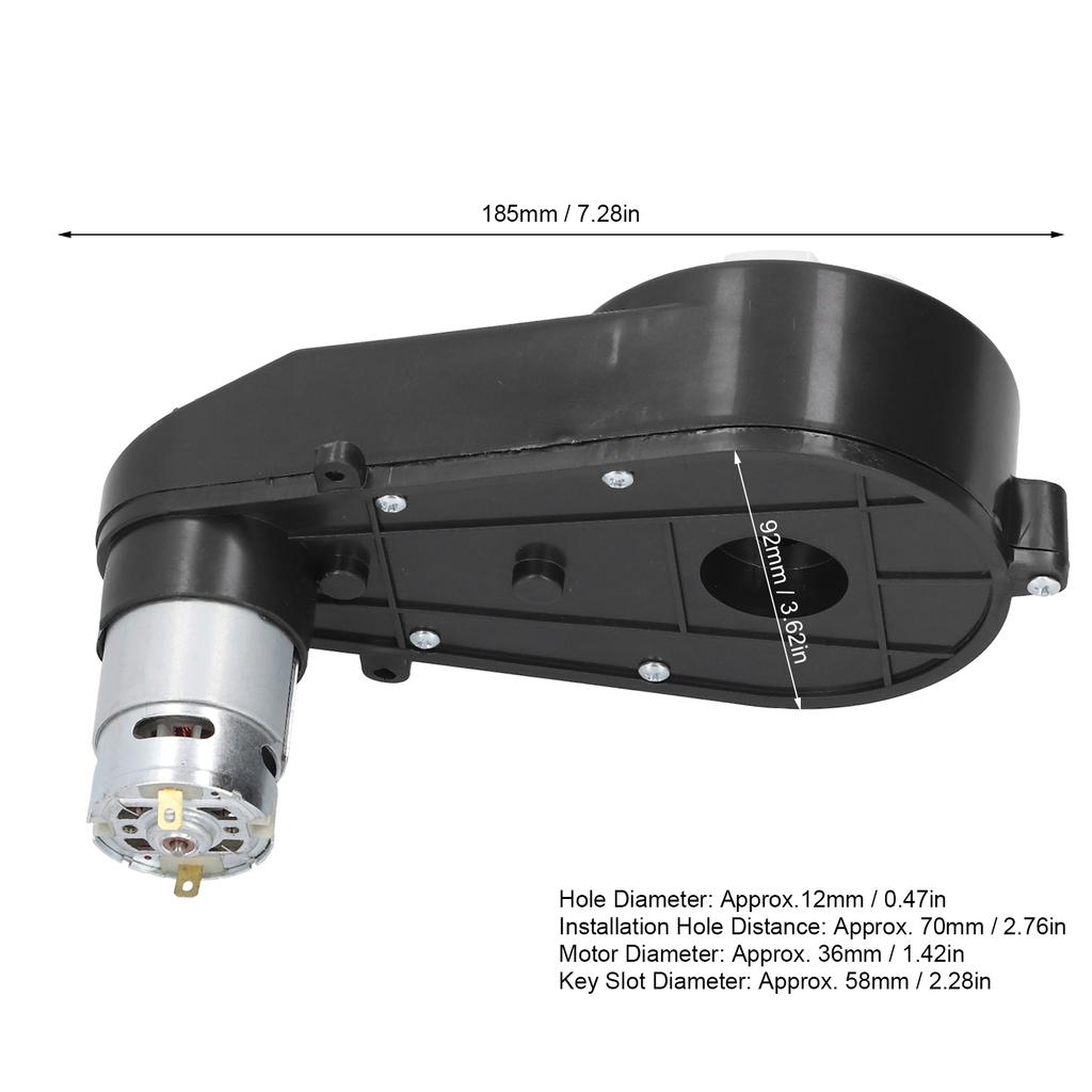 24V 18000RPM 555 Electric Car Motor Gear Box Spare Parts Accessory for Children Ride On Car