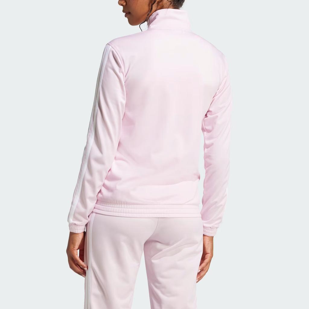 Adidas Logo Zip-Up Long Sleeve Jacket Women jackets Pink JD4520