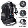 G4Free 50L Hiking Backpack with Rain Cover, USB Port & Shoe Compartment – Deep Gray (Outdoor/Camping Backpack)