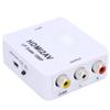 HD Multimedia Interface To AV Converter Adapter for RCA Splitter Switcher 1080P for TVsWhite Tagged 1080P