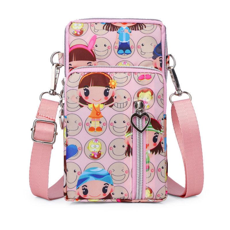 Women's Crossbody Phone Bag - 2023 Korean Canvas Shoulder Bag, Casual Small Square Wristlet & Neck Pouch