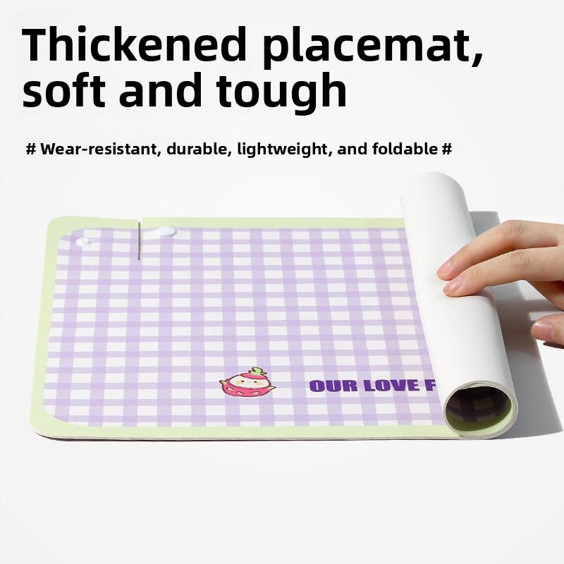 Spillproof Placemats, Pet Cat Bowl MATS, Waterproof and Oil-proof Leather Cat and Dog Bowls, Anti-slip MATS, Large and Small Placemats