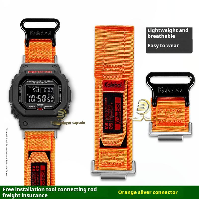 Dw-5600 Sportovní Nylonový Řemínek na Hodinky Pánský Pro Casio Gshock GM-5600 Dw5600 gw-m5610 GA2100 Plátěný Řemínek Kovový adaptér Příslušenství