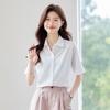 Tluoman Women's Short Sleeve Chiffon Blouse