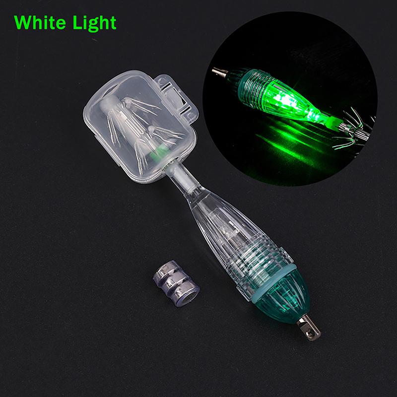 1 Stück Mini-Haken-Lötlampe Tintenfischlicht Mit Schirmhaken Und Batterie Unterwasser-Fischlicht Oktopus Tintenfischhaken