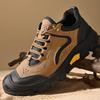Atmungsaktive rutschfeste Wanderschuhe für Herren - Obermaterial Rindsleder, Verschleißfest, Perfekt für Herbstklettern und Outdoor-Sportarten.