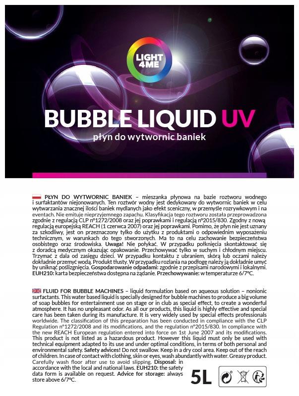 LIGHT4ME bubble liquid with UV effect 5L