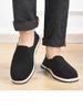 Smooth, Wear-resistant, Breathable Casual Work Shoes, Black Cloth Shoes