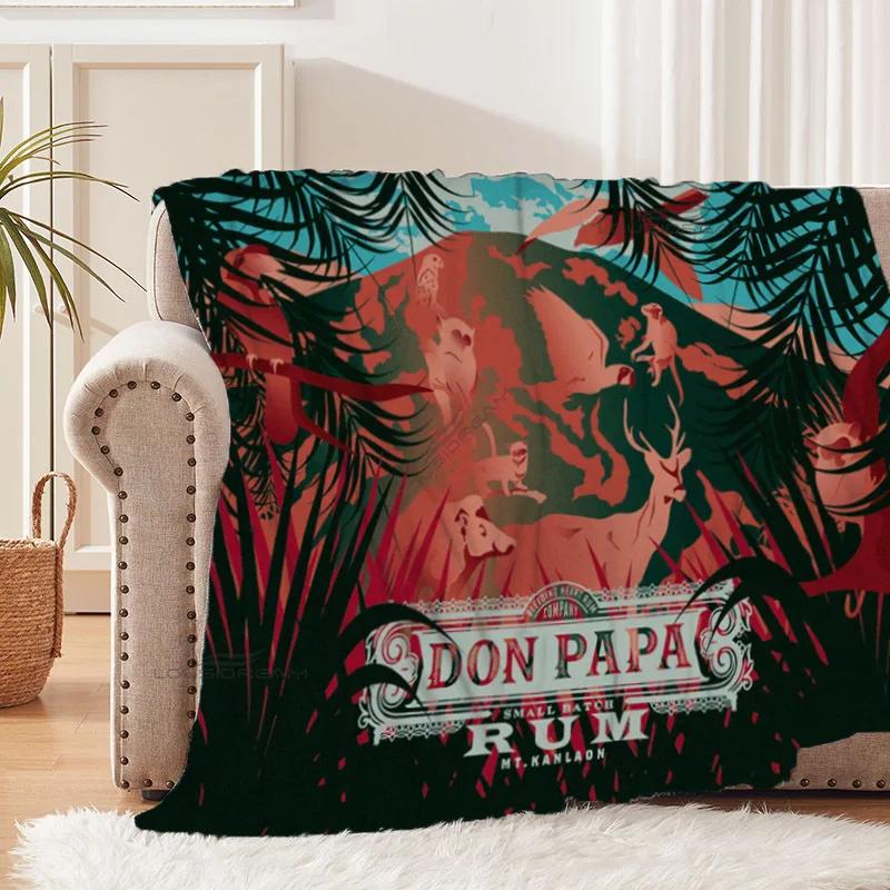 

Don Papa Rum Wine Art Patterns Blanket Animals Flannel Blanket Cosy Lazy Couch Cover Blanket Super Soft Sheet Mattresses 150x200cm