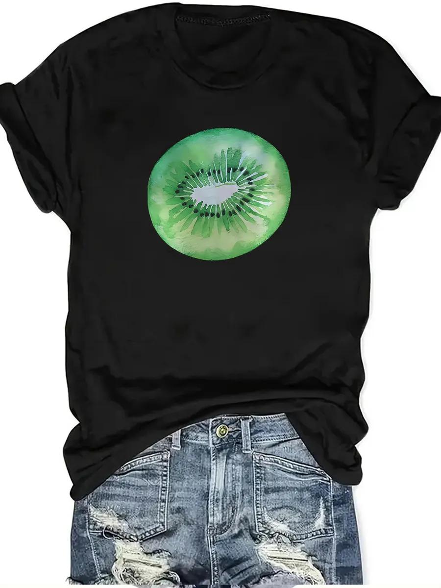 Cotton crew neck T-shirt & blouse L