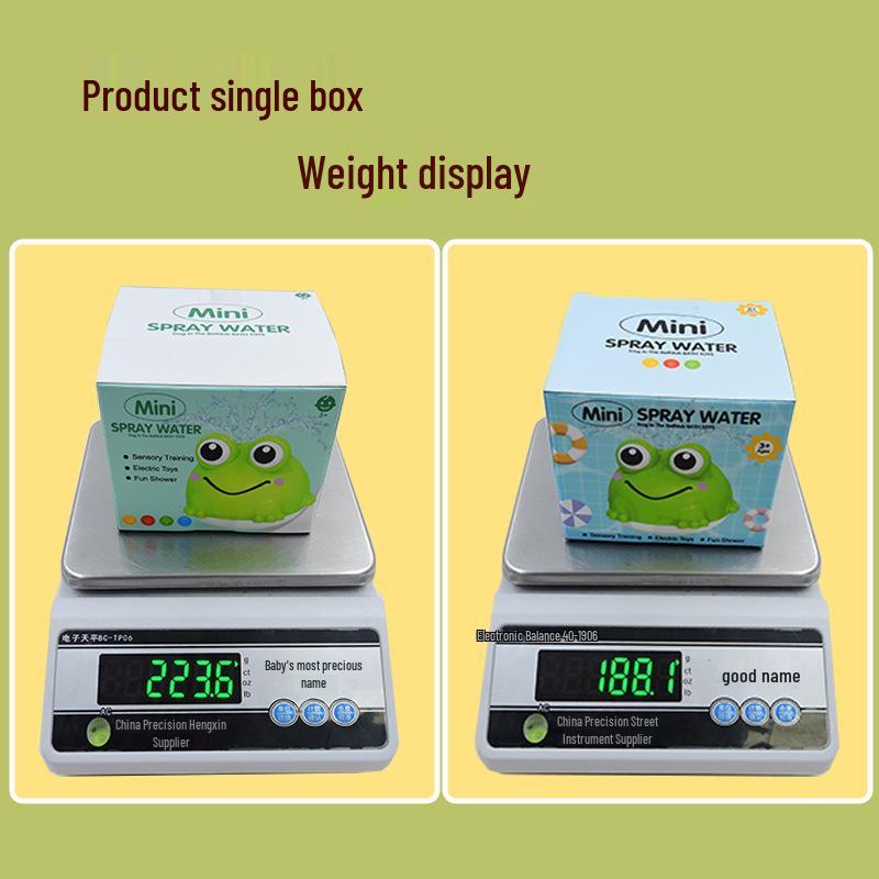 Automatic Induction Frog Spraying Bath Toy with Rotating Light