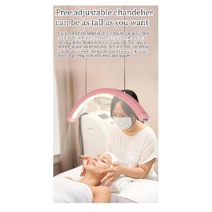 New 48W Half Moon LED Eyelash Lamp Nail Beauty Eyelash Chandelier, 2700K-5600K3 Color Arbitrarily Adjustable Dimming Beauty Lamp