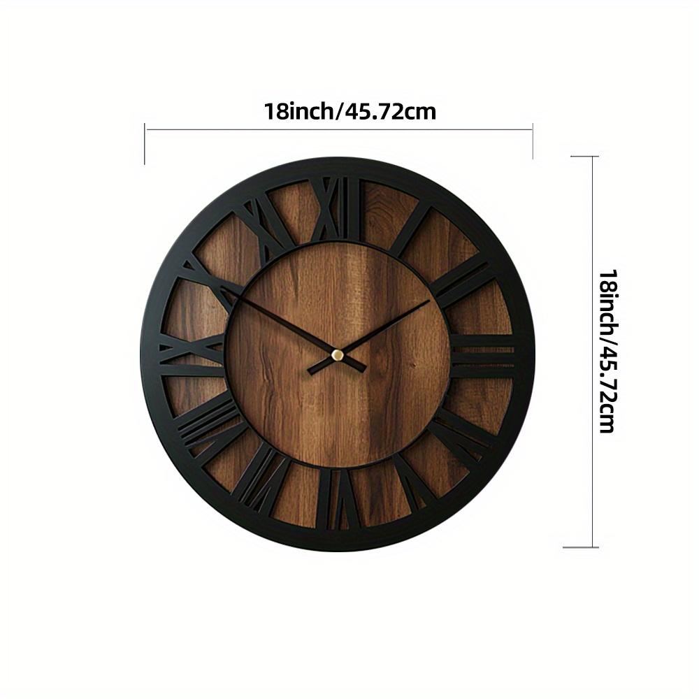 Vintage Wooden Wall Clock | Silent & Decorative | 3 Sizes Available | Perfect for Living Room & Office