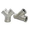 1/4" 3/8" 1/2" 3/4" 1" 1-1/4" 1-1/2" 2" BSP Female Y Shape 3 Ways Connector Coupler Splitter 304 Stainless Steel Pipe Fitting