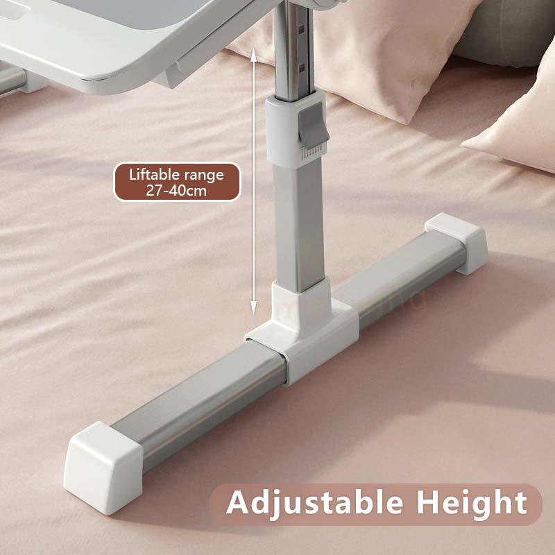 Household Portable Laptop Desk Bedside Adjustable Notebook Stand Grey Foldable Lift Small Table
