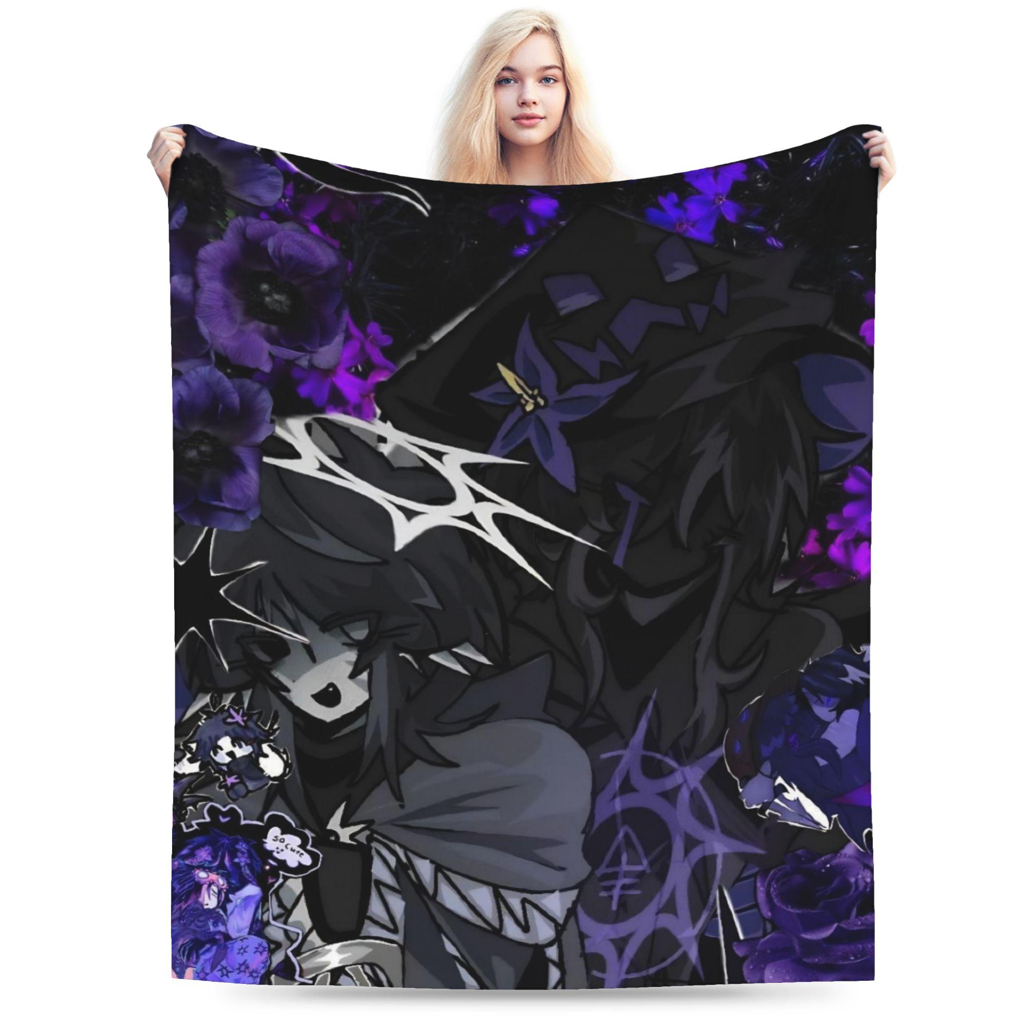 Pandara Jewelry Unisex Azuretime Anime Blanket Flannel Print Azure Two Time Forsakens Multifunction Warm Throw Blankets For Home Outdoor Bedspreads