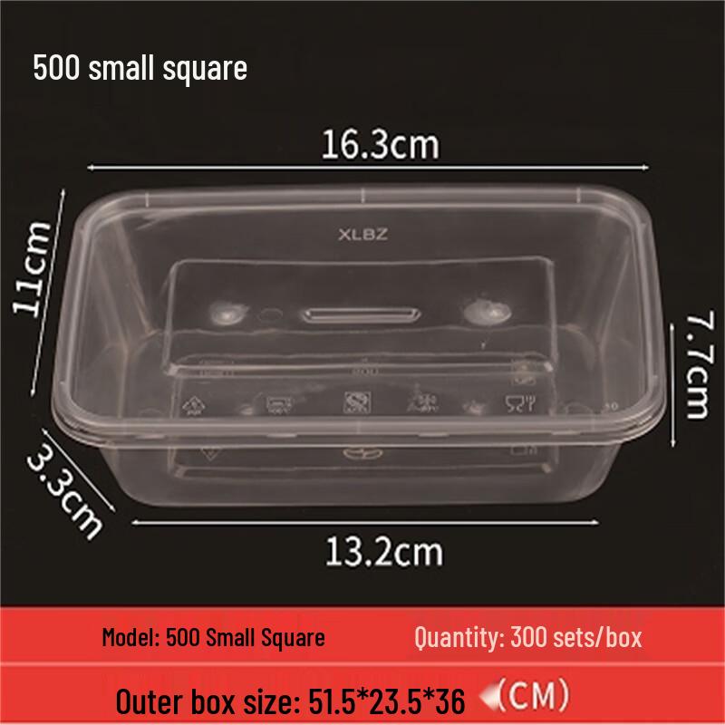XLBZ Disposable Rectangular Plastic Food Containers with Lids