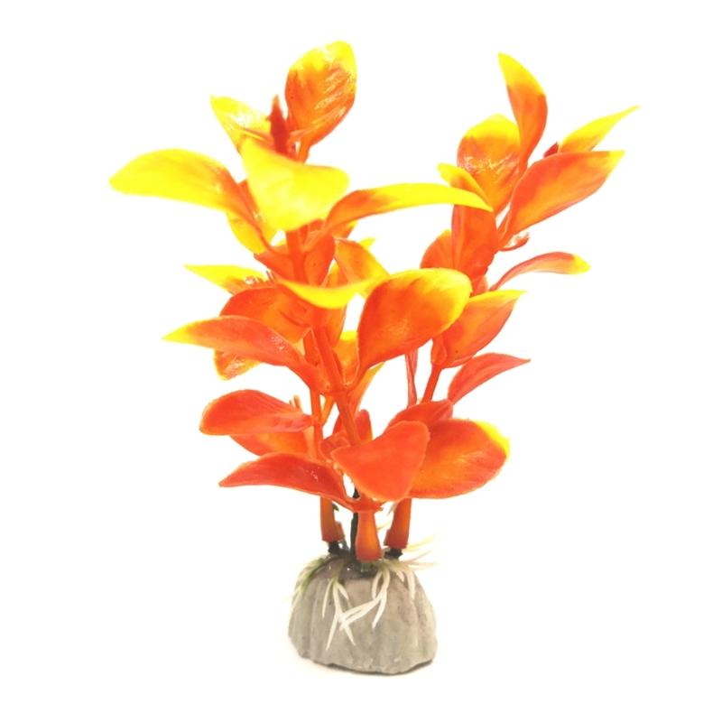 2 Stück Wasserpflanzenblätter für Fischtank Aquarium Dekoration Schönes Aussehen Künstliche Pflanzenblätter Mehrfarbig