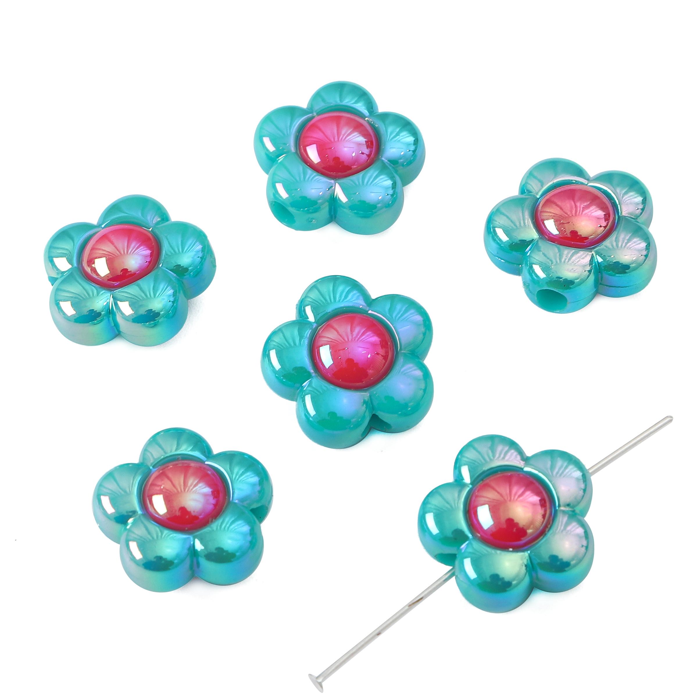 

16 мм 4 шт. акриловые волшебные бусины цвета подсолнечника для изготовления ювелирных изделий DIY креативное украшение 16mm 4pcs зелёный