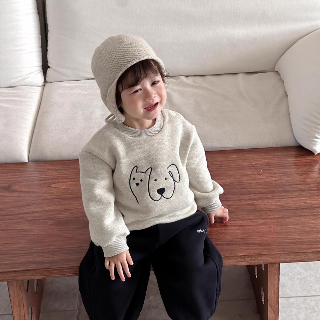 Children's clothing winter new children's clothing baby thickened warm clothes boys fleece sweater set