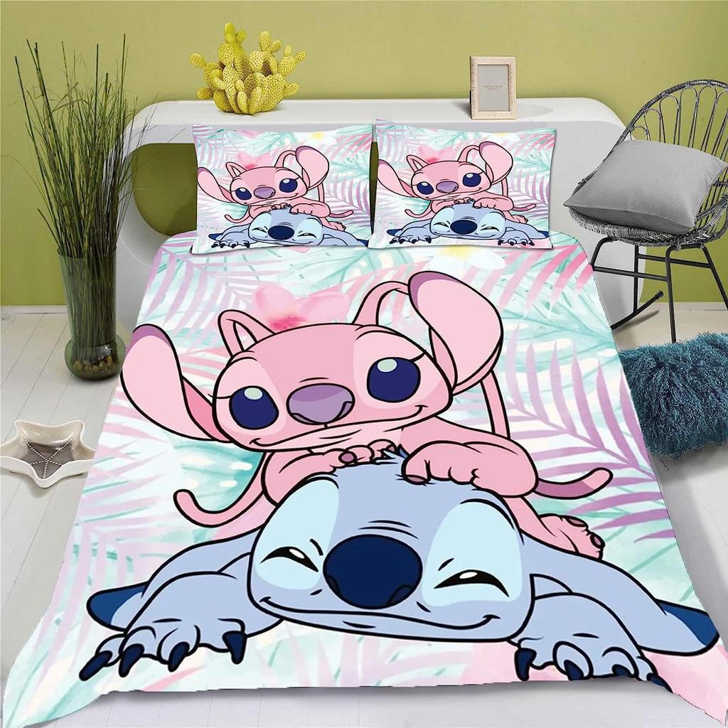 Digital 3D Printing Three-Piece Bedding Quilt Cover Pillowcase Home Textile